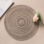 serviettes table multicolores moderne rayures concentriques taille 11cm 18cm 30cm 38cm