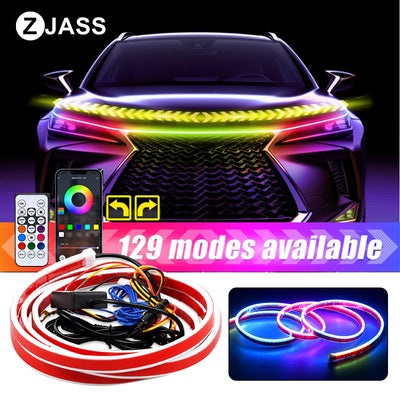 Bande LED néon 150 cm pour voiture avec effets RGB multicolores