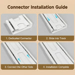 rideaux double rail système silencieux fixation blanc minimaliste pvc opaque coulissant