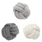 coussin rond gris blanc nœud plat velours doux moderne salon lit enfants
