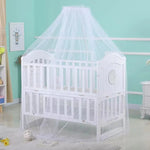 filet protection lit bébé blanc transparent clips géométrique anti moustiques