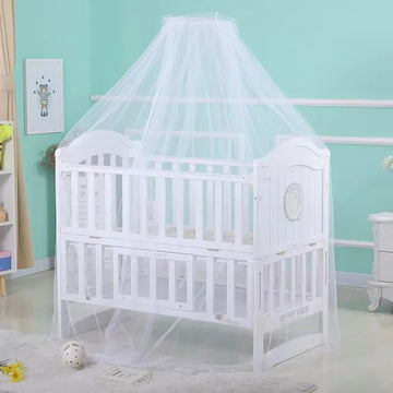 filet protection lit bébé blanc transparent clips géométrique anti moustiques