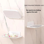 support rangement pliable étagère murale adhésive sans perçage blanc moderne salle bain téléphone boîte