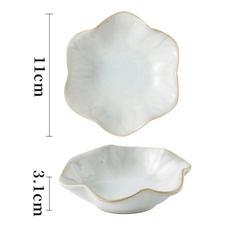 plateau bijoux céramique rose clair blanc bleu foncé motif floral moderne élégant anneaux boucles