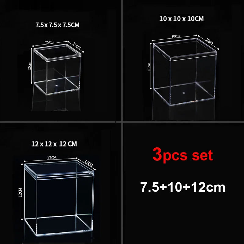 boîtes plastique transparentes modernes boîte bijoux réutiliables boîtes rangement minimalistes transparentes accessoires coiffure pièces