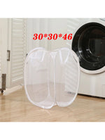 panier linge pliable maille polyester noir blanc moderne grande capacité