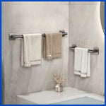porte serviettes mural adhésif gris moderne rangement salle bain support serviettes fixations sans perçage
