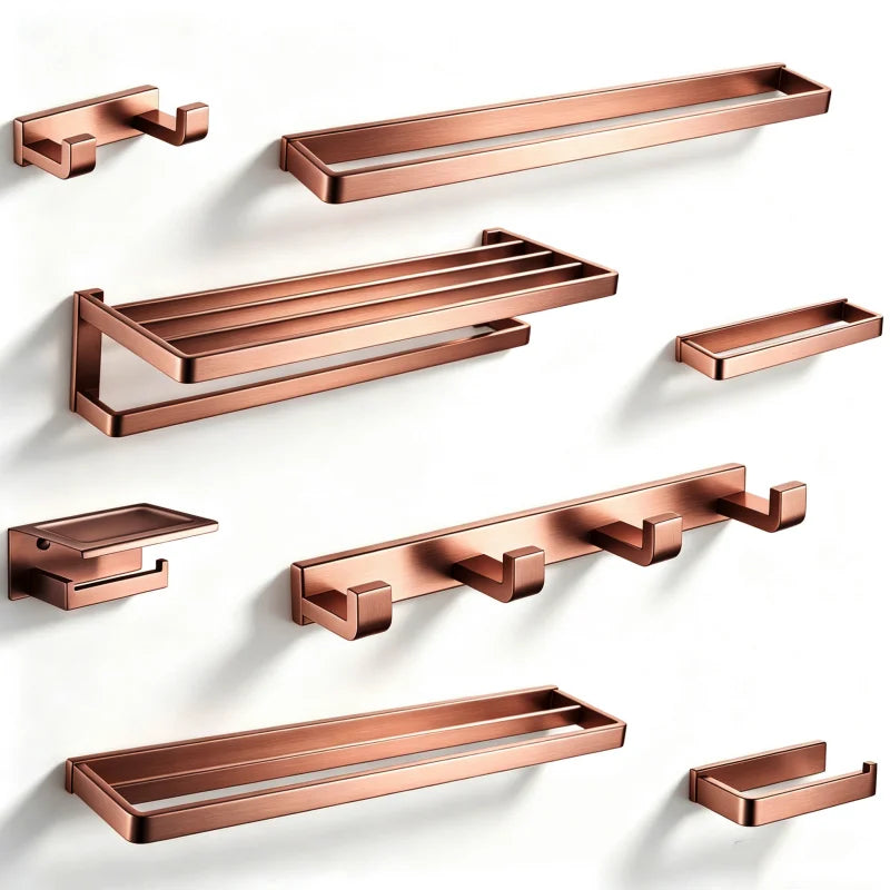 accessoires salle bain rose gold porte serviettes porte savon moderne minimalisteacier inoxydablebrossé
