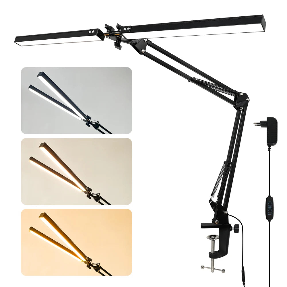 lampe moderne articulée clip noir câble alimentation interrupteur contemporaine économie énergie 360 rotation
