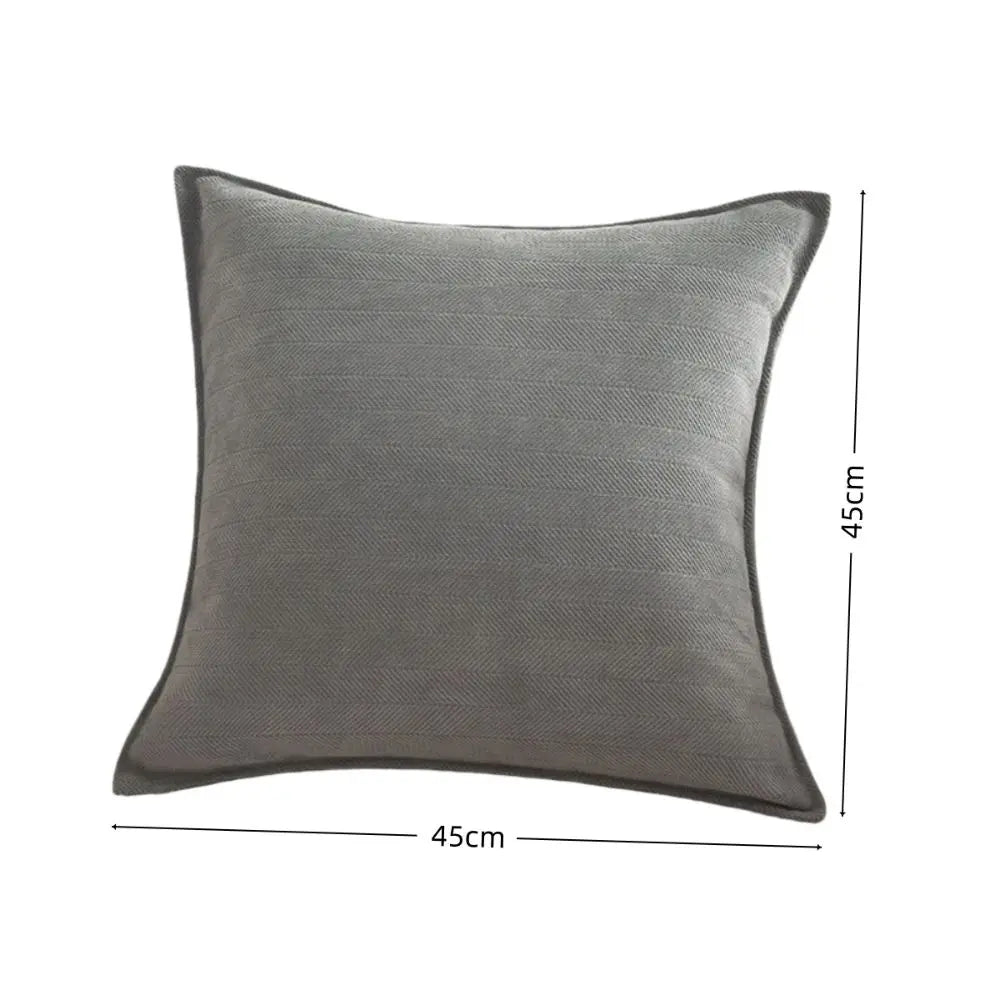 housses coussin carré polyester gris clair moderne non toxique 45x45cm fixations