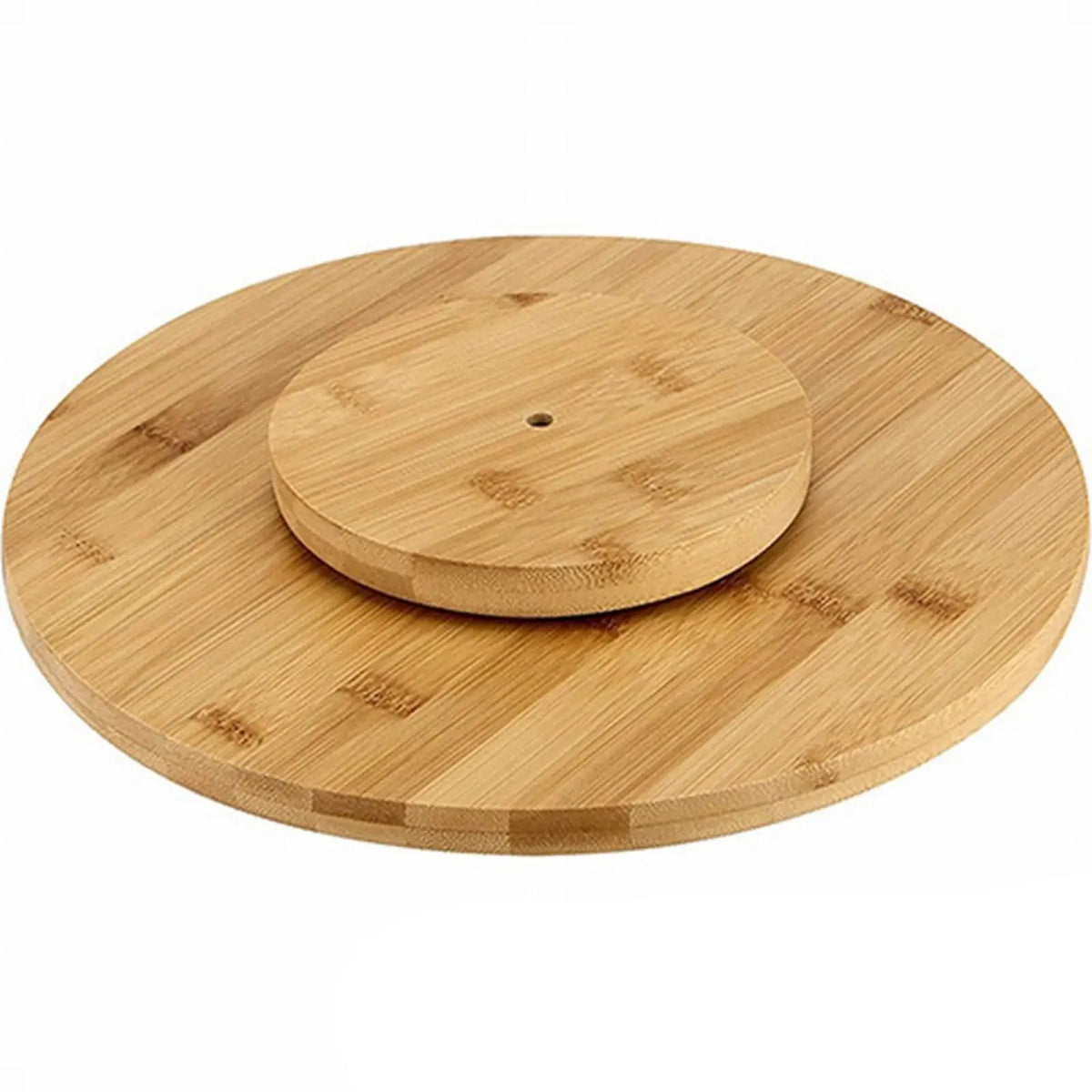 plateau rotatif bois naturel cuisine table opaque simple fonctionnel multipurpose