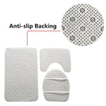 ensemble tapis bain salle bain rouge fleurs roses motif moderne coton doux décoratif