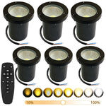 spots led étanches ip65 noirs modernes télécommande extérieur jardin allée