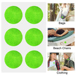 autocollants anti moustiques vert orange jaune pointillés opaques simples adhésifs pack 78pcs différentes couleurs