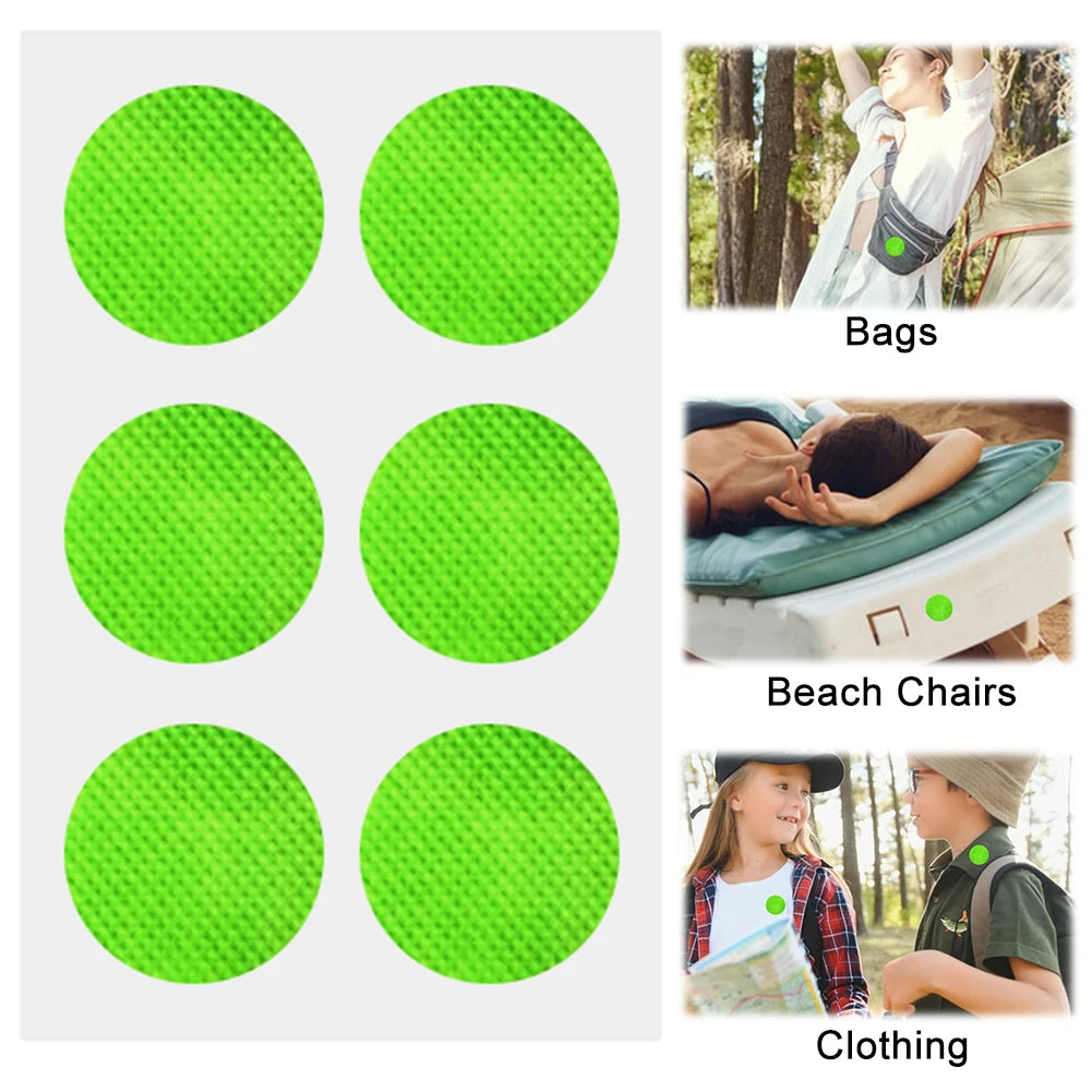 autocollants anti moustiques vert orange jaune pointillés opaques simples adhésifs pack 78pcs différentes couleurs