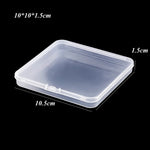 boîte rangement transparente moderne clips fermeture durable plastique carré diverse utilisation respectueuse environnement