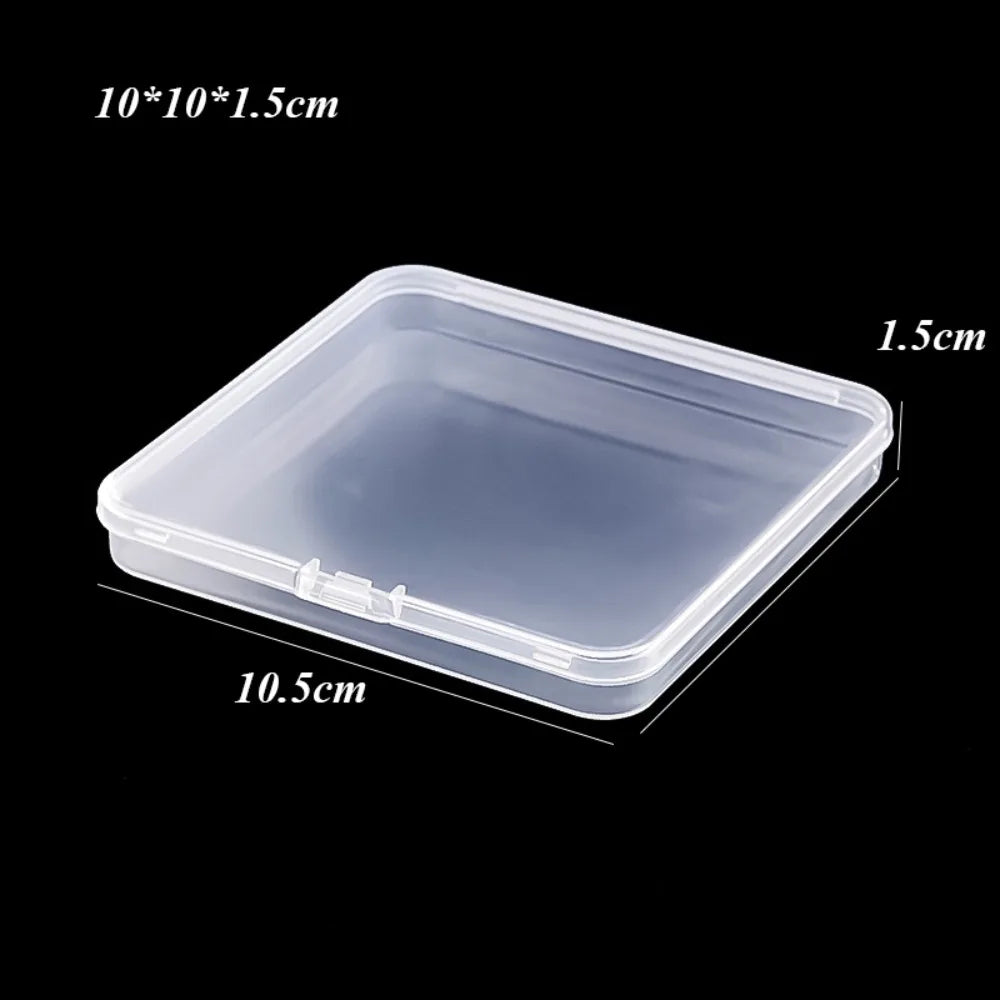 boîte rangement transparente moderne clips fermeture durable plastique carré diverse utilisation respectueuse environnement