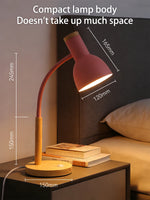 lampe moderne 9W blanc bois rose ampoule visible certification ROHS LED E27 contemporaine