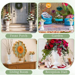 vase blanc classique plastique ridé fleurs artificielles décoration intérieure maison