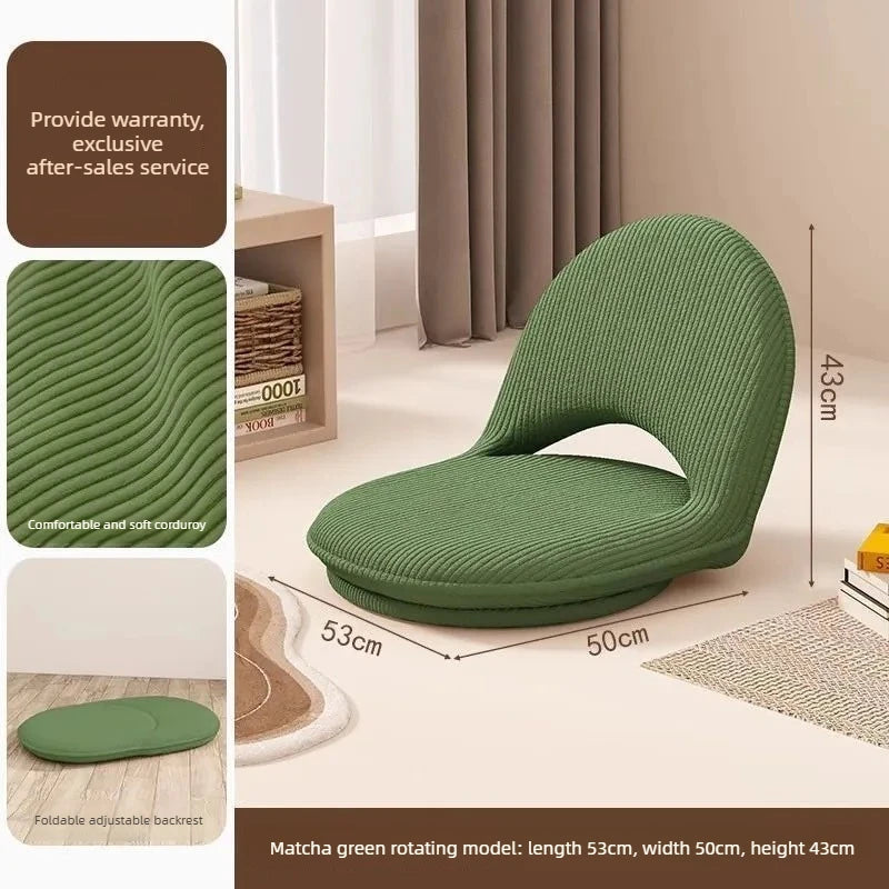 chaise lecture pliante moderne minimaliste tatami tissu texturé coussin salon japonais