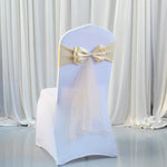 décoration chaise mariage sash papillon tulle organza couleur variée événementiel festive reception simple