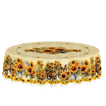 nappe fleur bleue beige lapin papillon noël halloween décoration table maison rustic