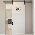 panneau wc adhésif lettres stylisées moderne opacité noir calligraphique set autocollants toilettes