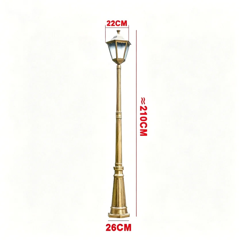 lumière rue extérieure or noir ip65 led moderne classique éclairage public ac 110v 240v