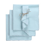 serviettes coton lin couleur blanc vert olive beige rose texture naturelle rustique classique