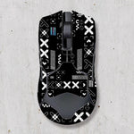 souris gamer antidérapante adhésive caoutchouc graphique moderne noir rouge bleu