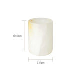 ensemble accessoires salle bain marbre blanc onyx distributeur savon plateau pot brosse dents