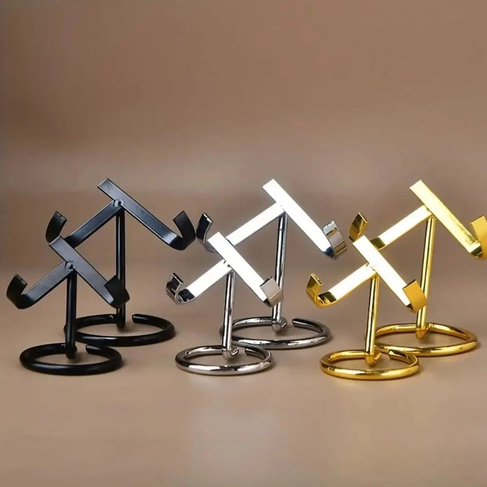 Support bijoux noir argent doré clips base circulaire moderne minimaliste salon respectueux environnement