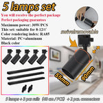 spots noir modernes gu10 12pcs fixés 55x90mm variable intensity