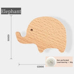 porte clés mural animal bois naturel minimaliste adhésif vis simple modernité chambre enfantDecorationMurale