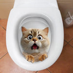 toilettes chat blancs adhésifs animaux moderne salle bains couverture imprimée bricolage