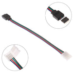câble led rgb noir blanc connecteur femelle mâle 24v plat moderne 15cm