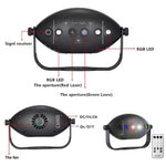 projecteur laser noir moderne effet stroboscope sonore controle rgb led anniversaire decoration noel mariageintérieur