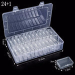 boîtes rangement transparentes modernes clips serrage set 30 compartiments organisation bijoux petits objets