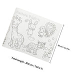 papier colorier géant illustré animaux floraux enfants opaques crayons couleurs stylos bille