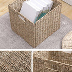 boîtes vannerie tressée rustique bohème scandinave beige marron multipurpose rangement salon chambre