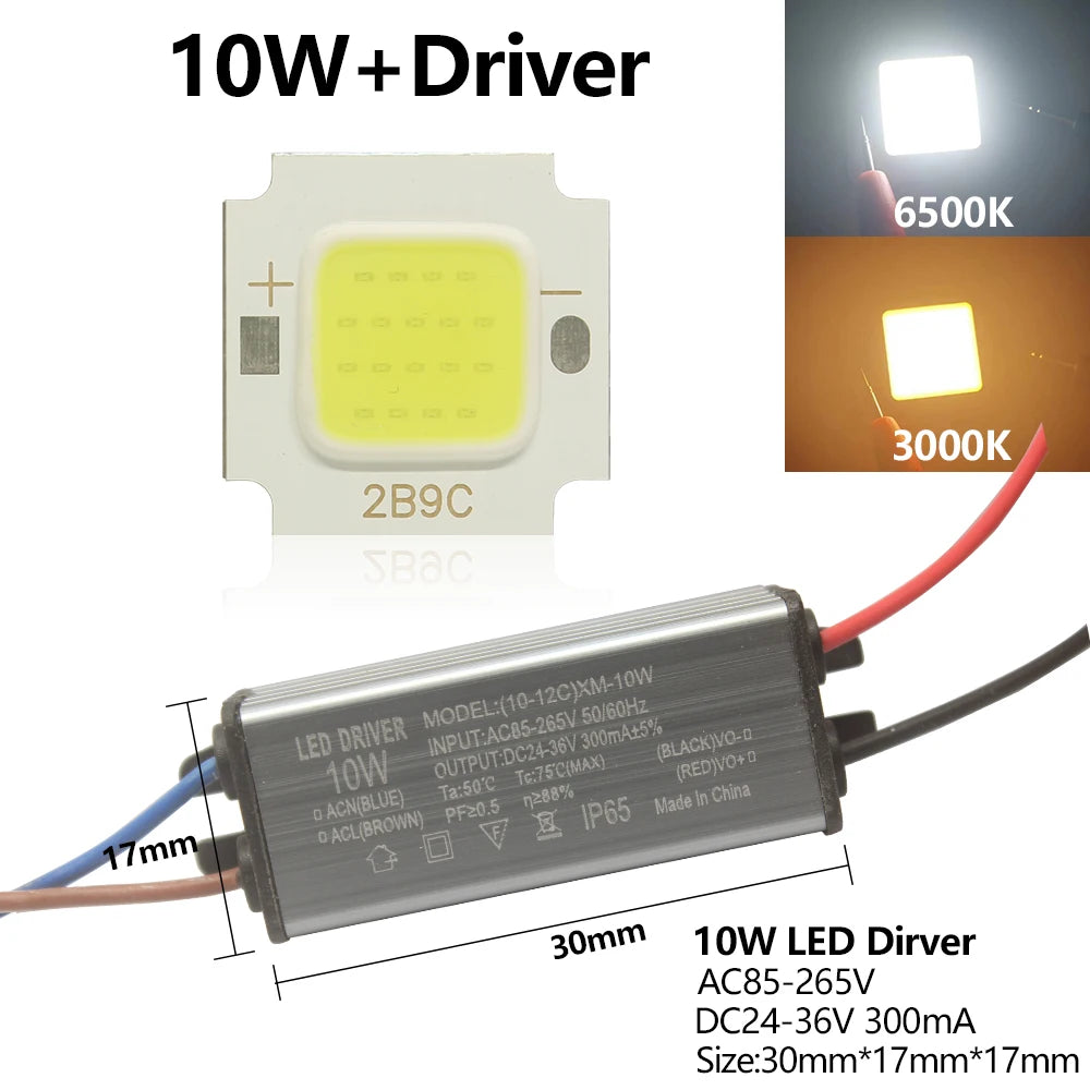 ampoule led haute puissance 10w 20w 30w 50w 70w 100w pilote modernes blancs