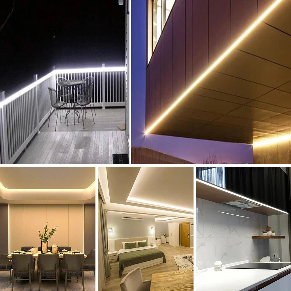 ruban led blanc moderne 220v 20000h étanche 10m 15m 20m clips vis