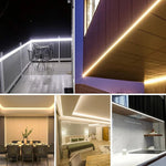 ruban led blanc moderne 220v 20000h étanche 10m 15m 20m clips vis