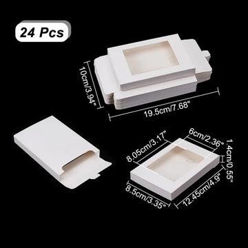 boîtes bijoux papier kraft marron clair 24 pièces emballage cadeau classique 8cm 5cm 2.5cm
