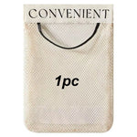 sacs rangement mesh réutilisables velcro blanc noir convenients semi transparents minimaliste