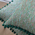 housses coussins décoratifs nordique moderne 100 polyester géométrique pompons verts adhésifs 45x45cm 30x50cm