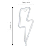 lampe néon foudre blanc moderne batterie usb deux modes opacité fixations camping événement
