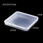 boîte rangement transparente moderne clips fermeture durable plastique carré diverse utilisation respectueuse environnement