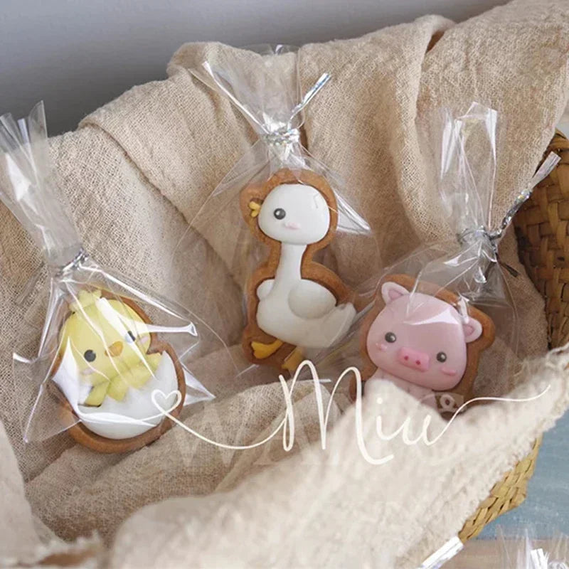 biscuits animaux farmacia dessin animé mouton poulet cochon vache oie cheval