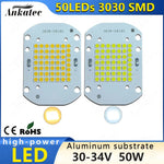 plaque led intégrée 50w 3000k 6000k 120° angle 50 leds aluminium moderne 7500lm 3030smd